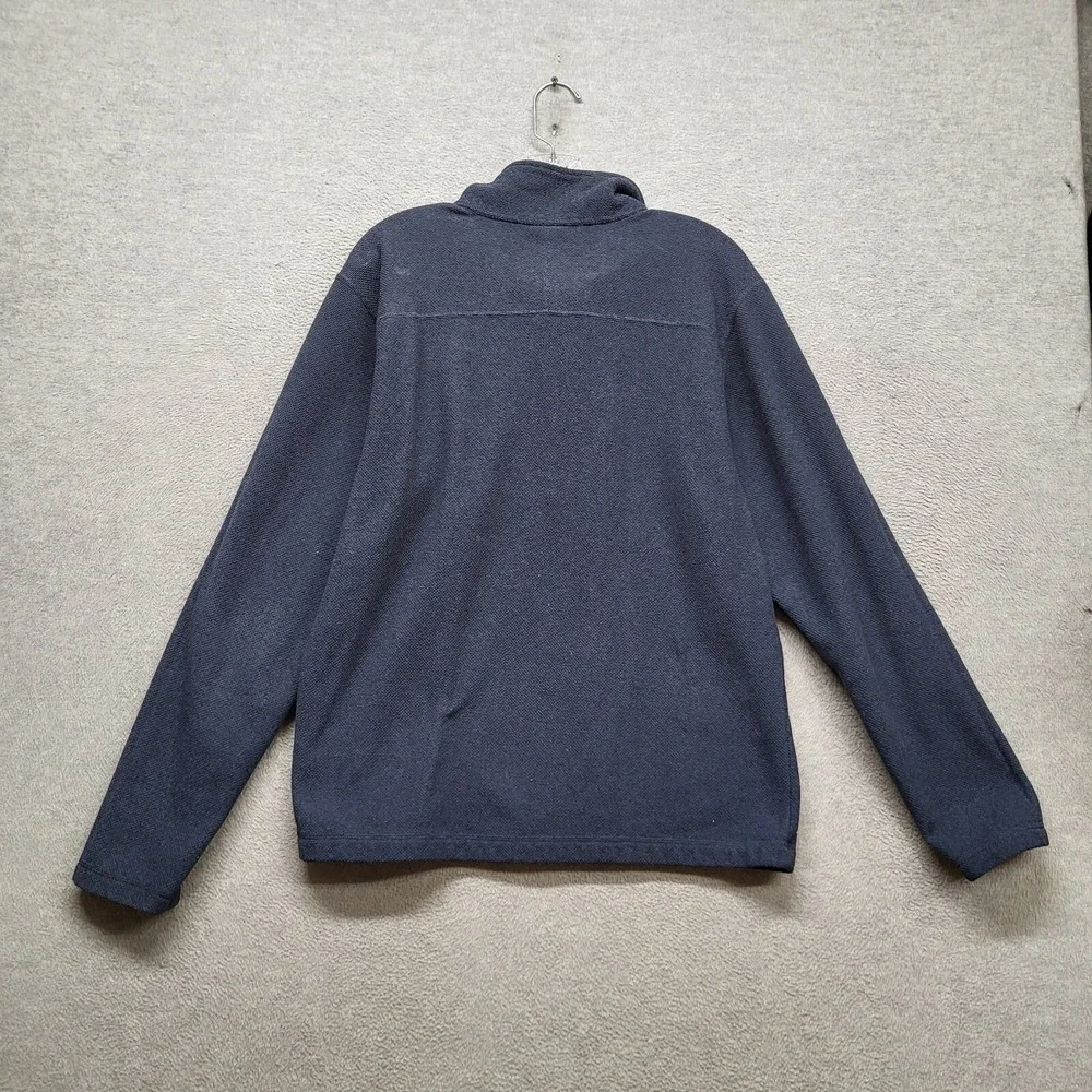 The North Face Men‎ Sweatshirt Large Blue Solid Logo 1/4 Zip Pullover